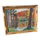 Oil painting on panel - signed Lucien Frennet - framed