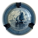 Vintage ashtray Delft Holland 417 Pyramid – blue earthenware with boat decoration