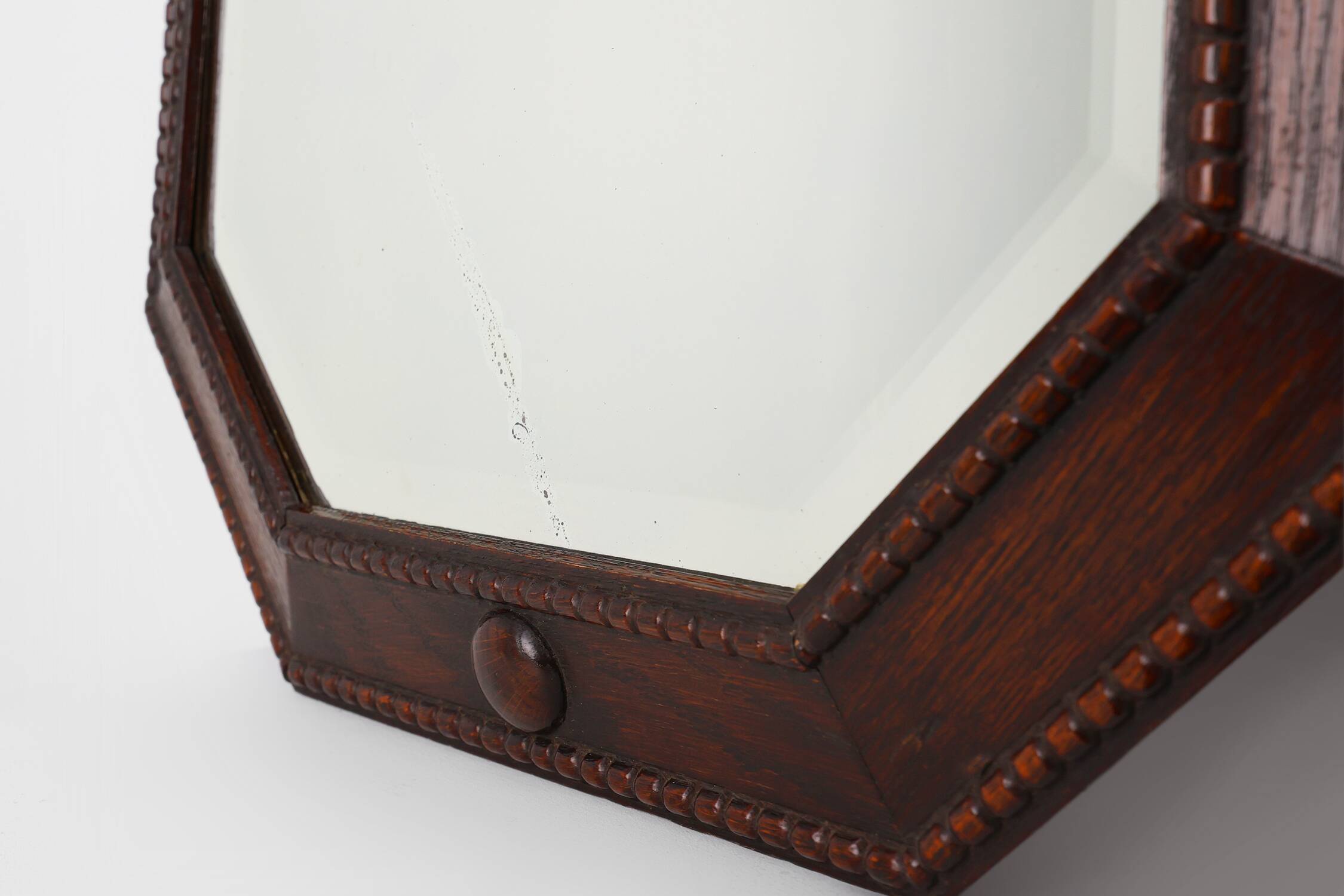 Miroir Art Déco français en bois, vers 1920