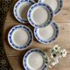 Set of 6 vintage flat plates