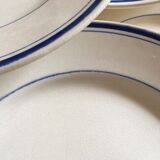 set of 9 flat plates of iron earth in 1920 Grigny fillets