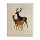 Vintage wool weaving deer family