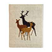 Tissage de laine vintage famille de cerfs