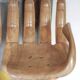 Pair of wooden chairs in the shape of a hand, wooden bar stool, wooden chair, chair.