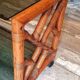 Bamboo coffee table on casters