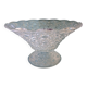 Flared fruit bowl with a pedestal, all made of pressed moulded glass, mid-20th century.