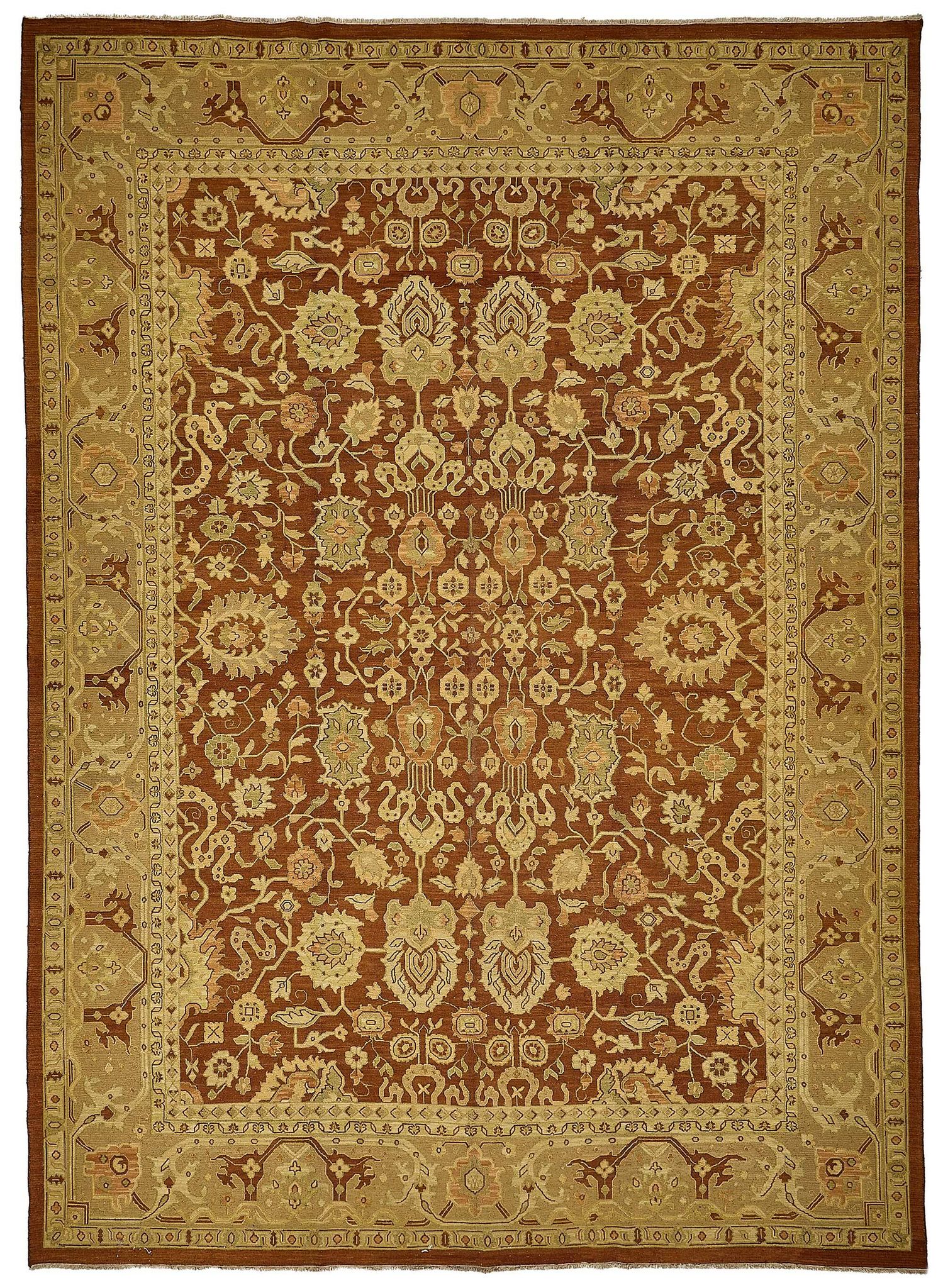Turkish Handknotted Wool Oushak Rug 293 cm x 401 cm