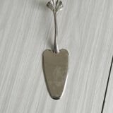 White metal cake server ginkgo