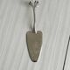 White metal cake server ginkgo