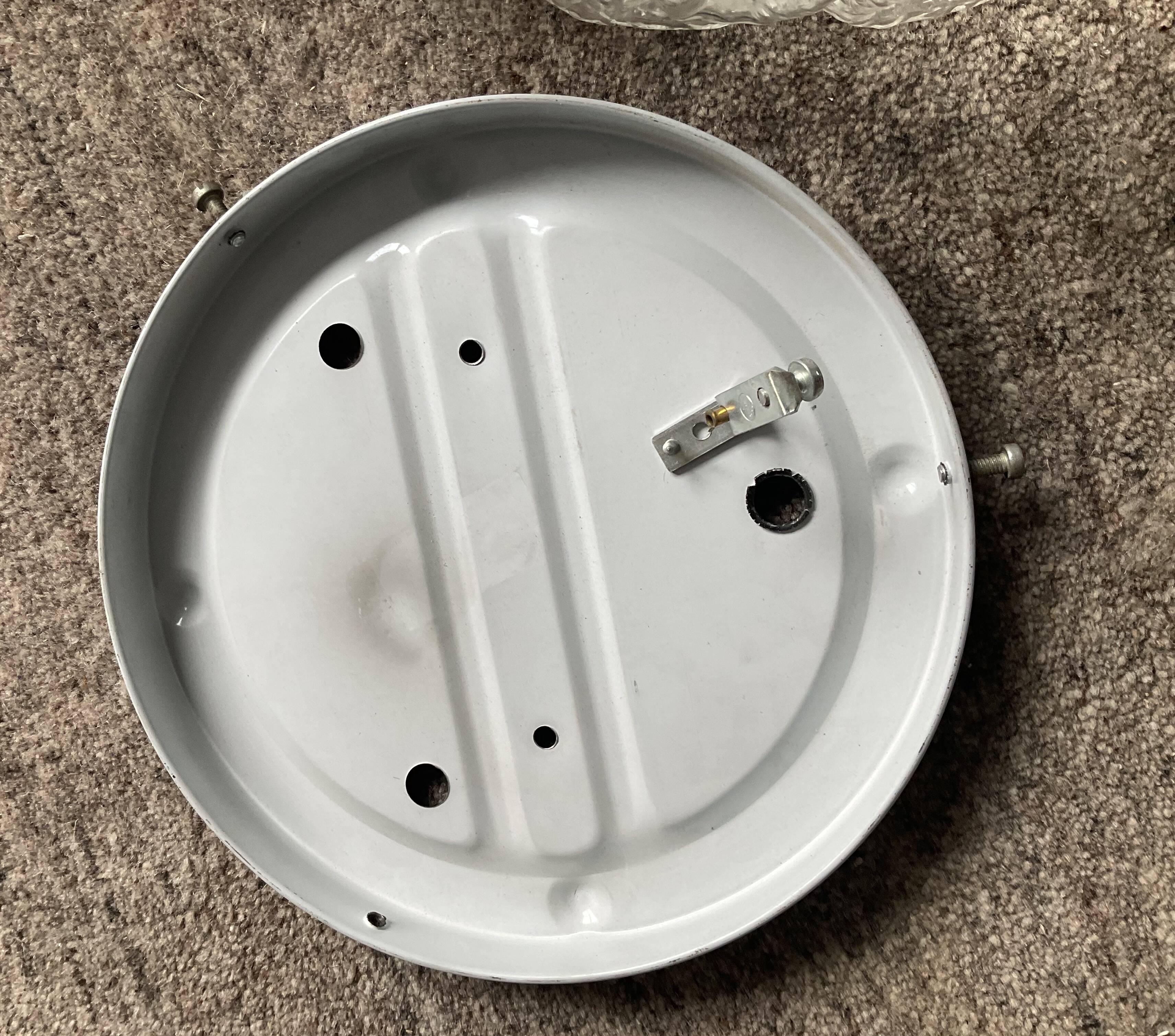 Vintage molded glass wall lamp from the 70s