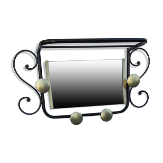 Iron and brass coat holder