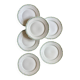 Set of 6 vintage dessert plates in Limoges porcelain.