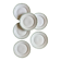 Set of 6 vintage dessert plates in Limoges porcelain.