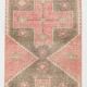3x9 Peach Red Vintage Turkish Runner Rug, 91x274Cm SK20604