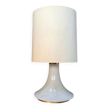 Large Table Lamp with illuminated Glass Base from Glashütte Limburg, 1960s