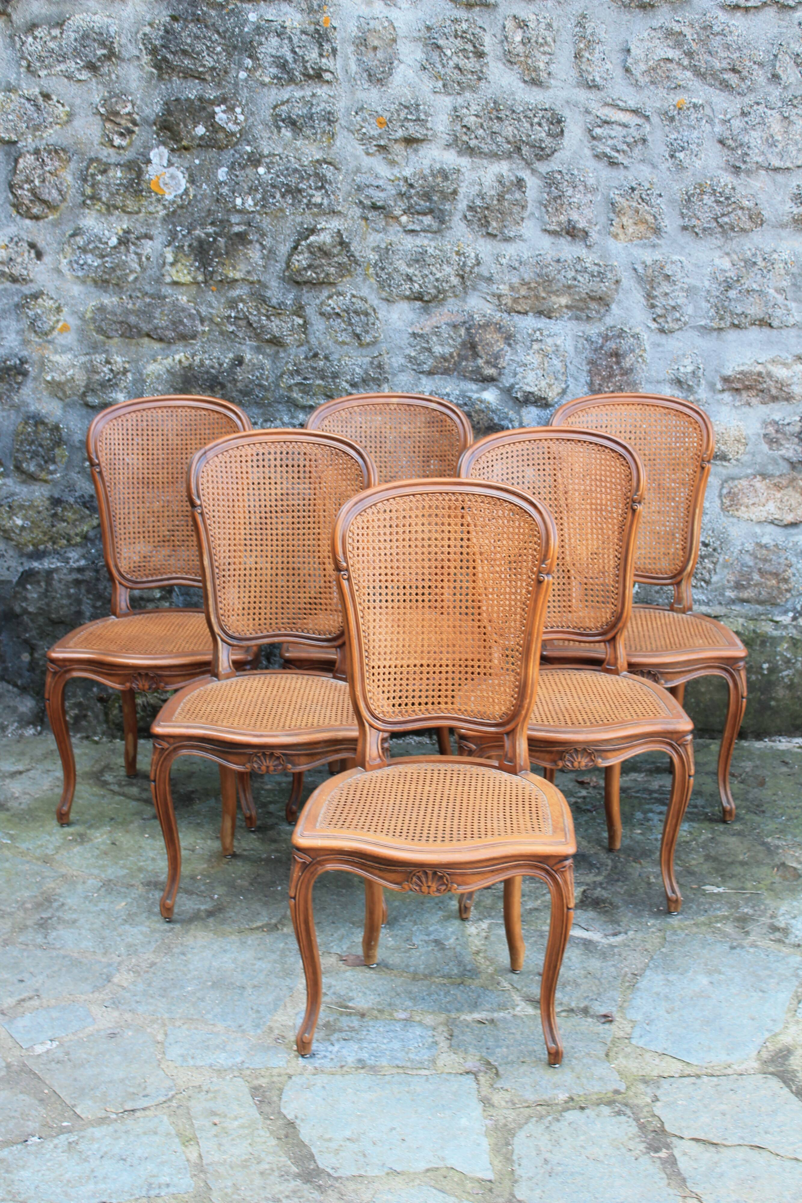 Set of 6 regency chairs