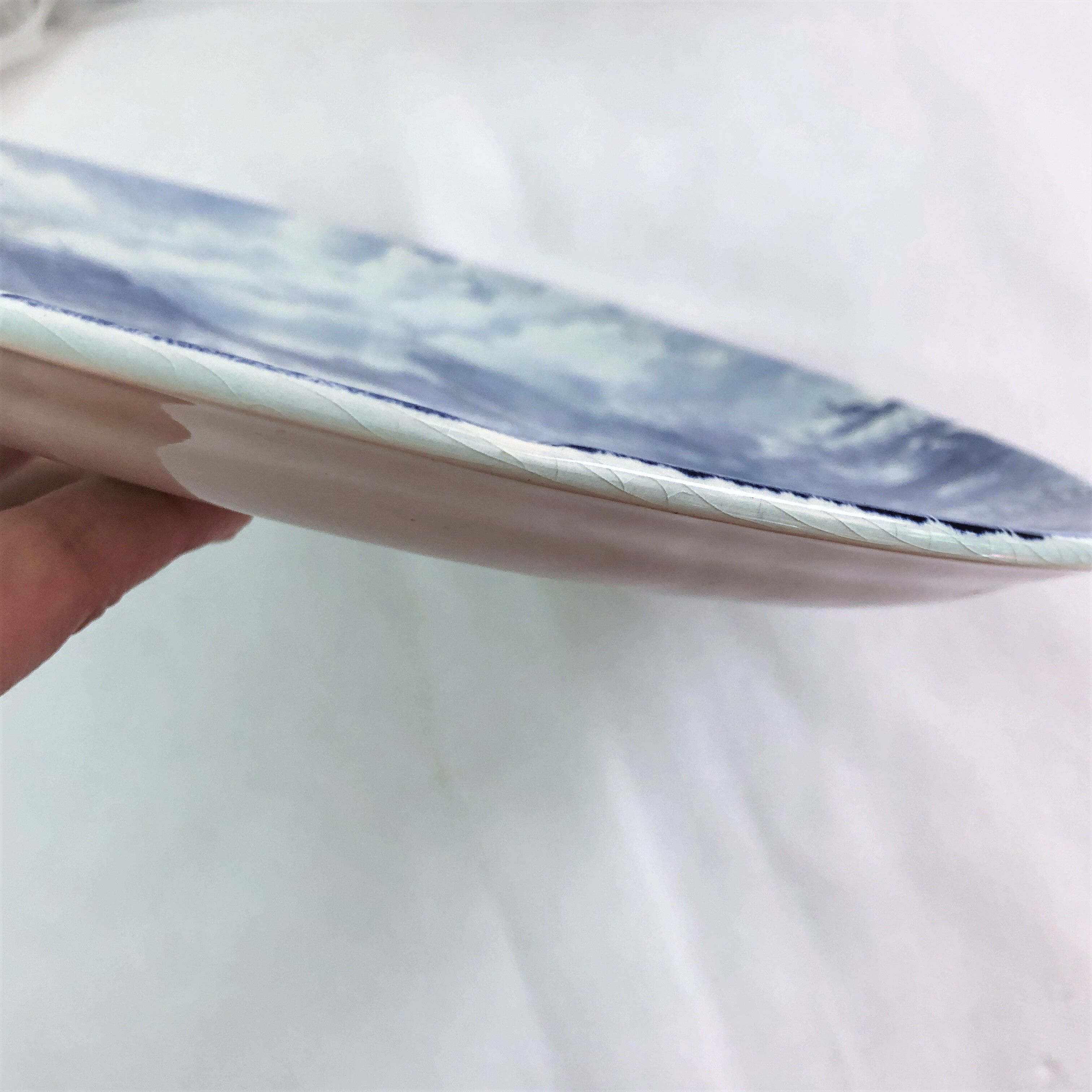 Dish faîence Delfts Holland blue shade Weisenbruch 33,5 cm