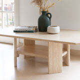 Table basse en travertin "la parisienne"