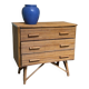 Commode 3 tiroirs bambou/rotin vintage