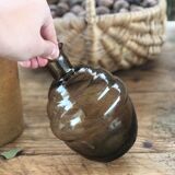 Vase en verre fumé