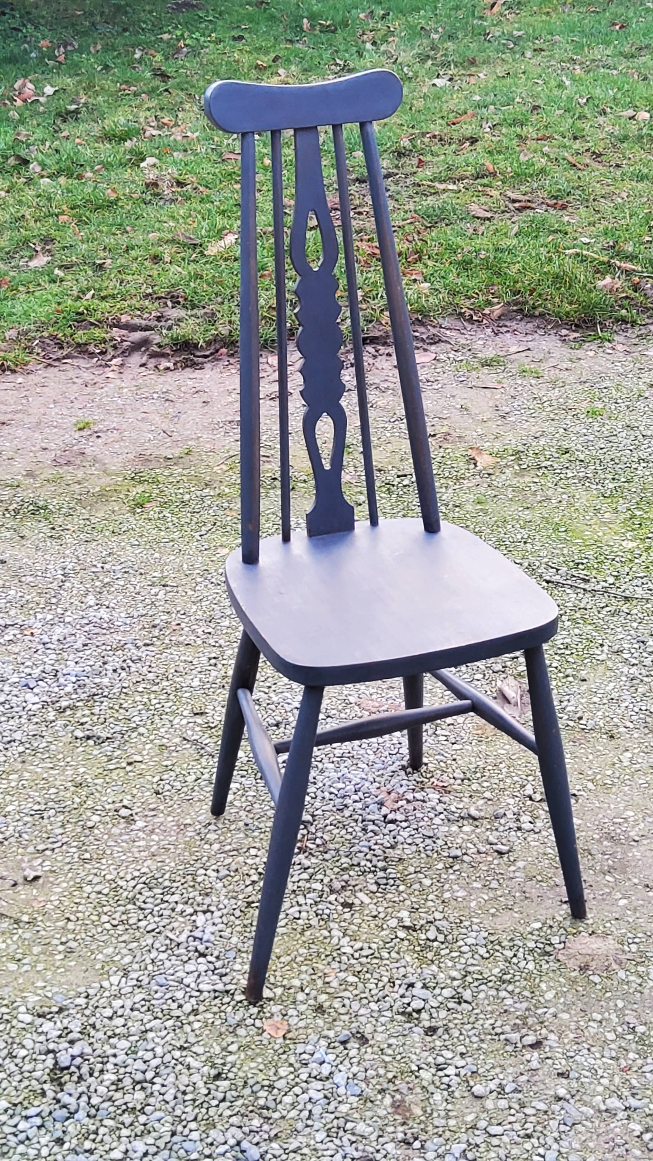 Scandinavian style chair from the 50s with gray patina