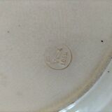 Large Longwy “Pompadour” blue-green plate – circa 1900