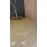 Contemporary Amber-White Sphere Pendant in Murano Glass