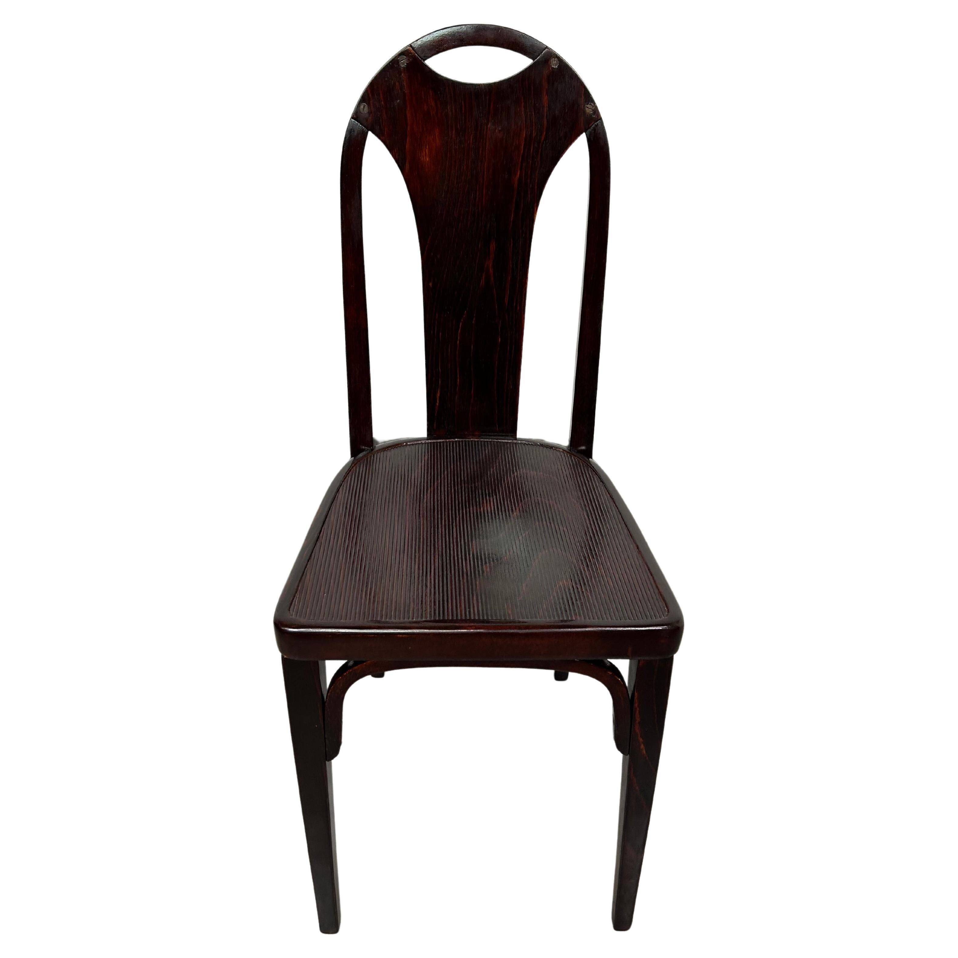 Secession dining chair no. 373 attributed to Josef Hoffmann/Otto Prutscher for J&J Kohn