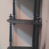 Napoleon III blackened walnut corner shelf