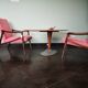 Czech vintage coffee table, wood and metal