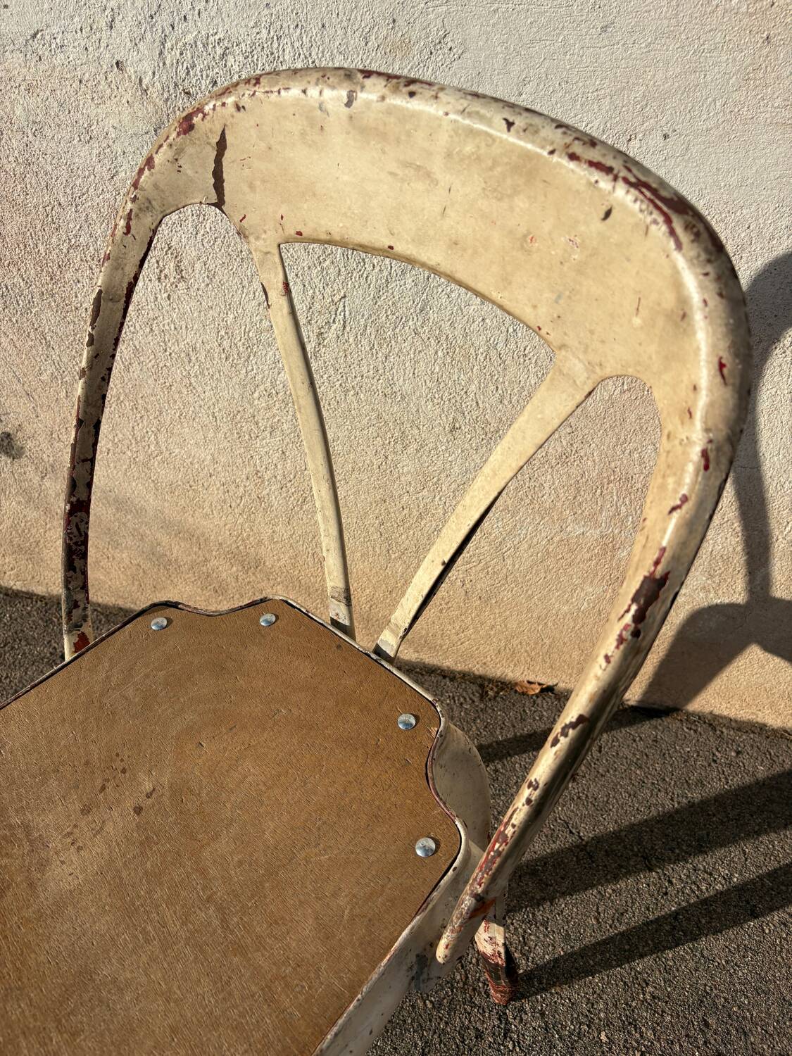 J. Mathieu sheet metal bistro chair