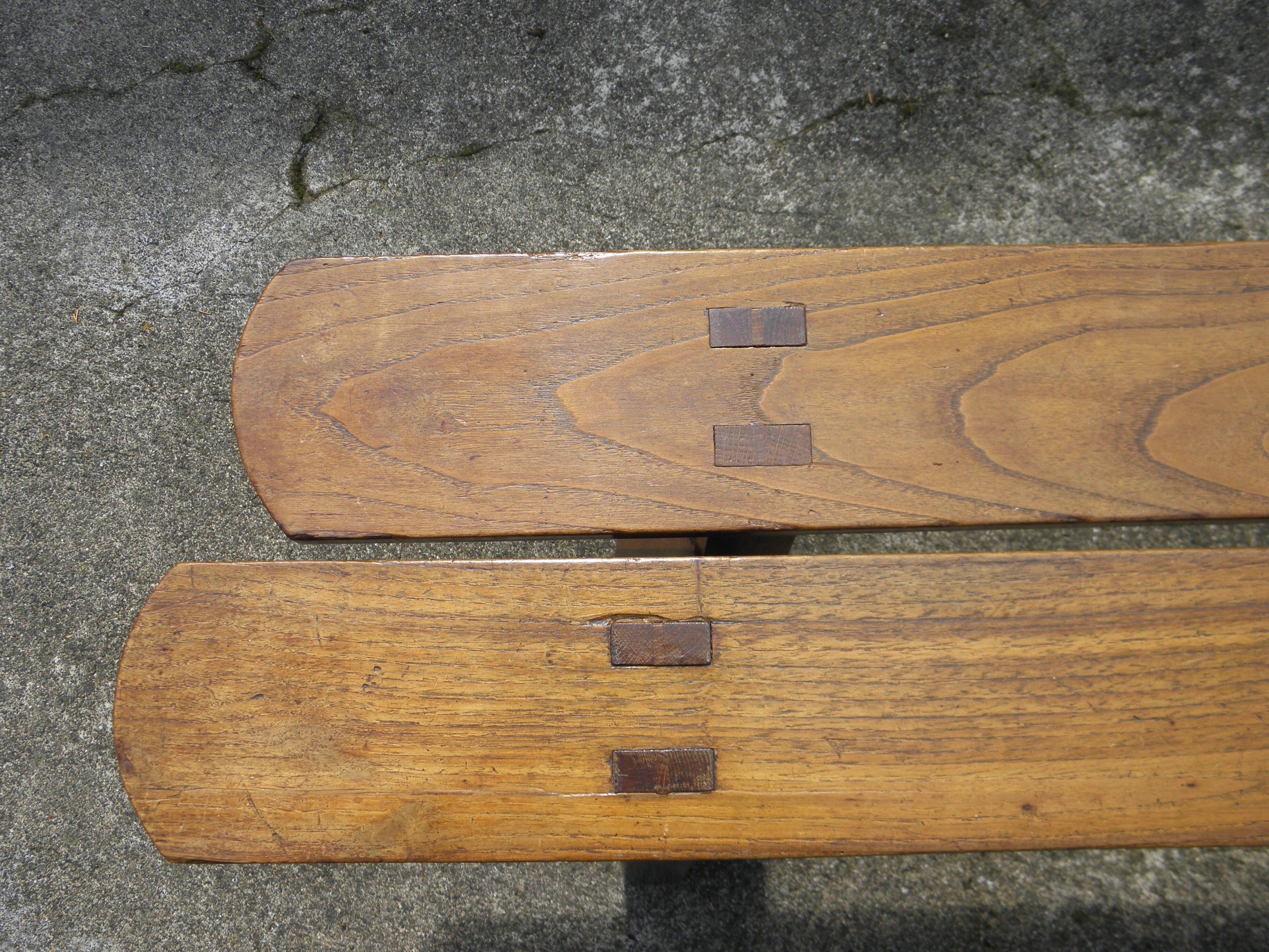 Pair of farmhouse benches 165 cm