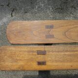 Paire de bancs de ferme 165 cm