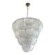 Contemporary Diamanted Trasparent “Petals” Murano Glass Chandelier by Simoe