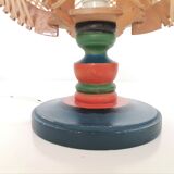 Mid century wooden bedside table lamp 1960