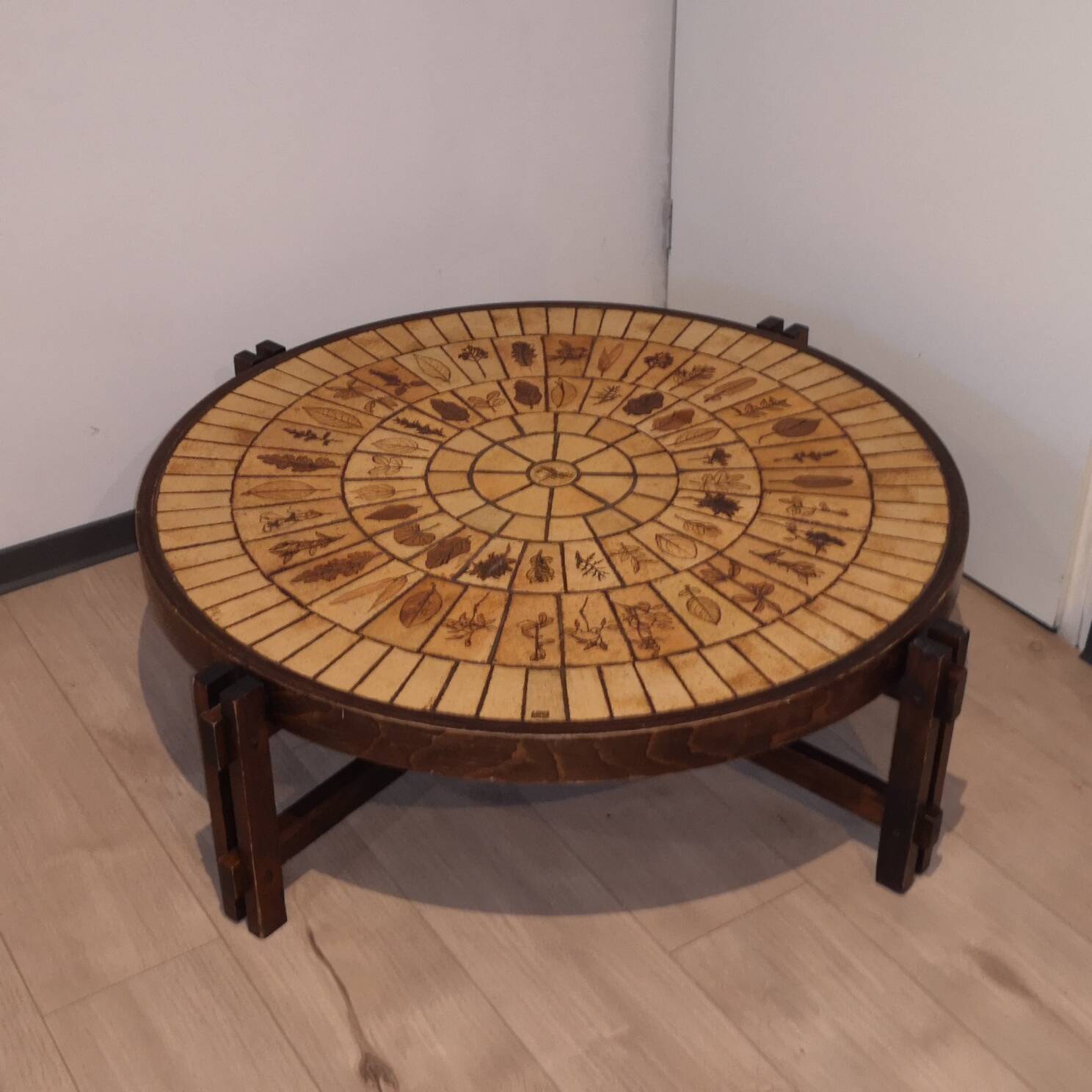 garrigue ceramic coffee table 1970 signed roger capron