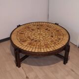 garrigue ceramic coffee table 1970 signed roger capron