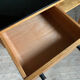 Vintage desk with compass legs in oak