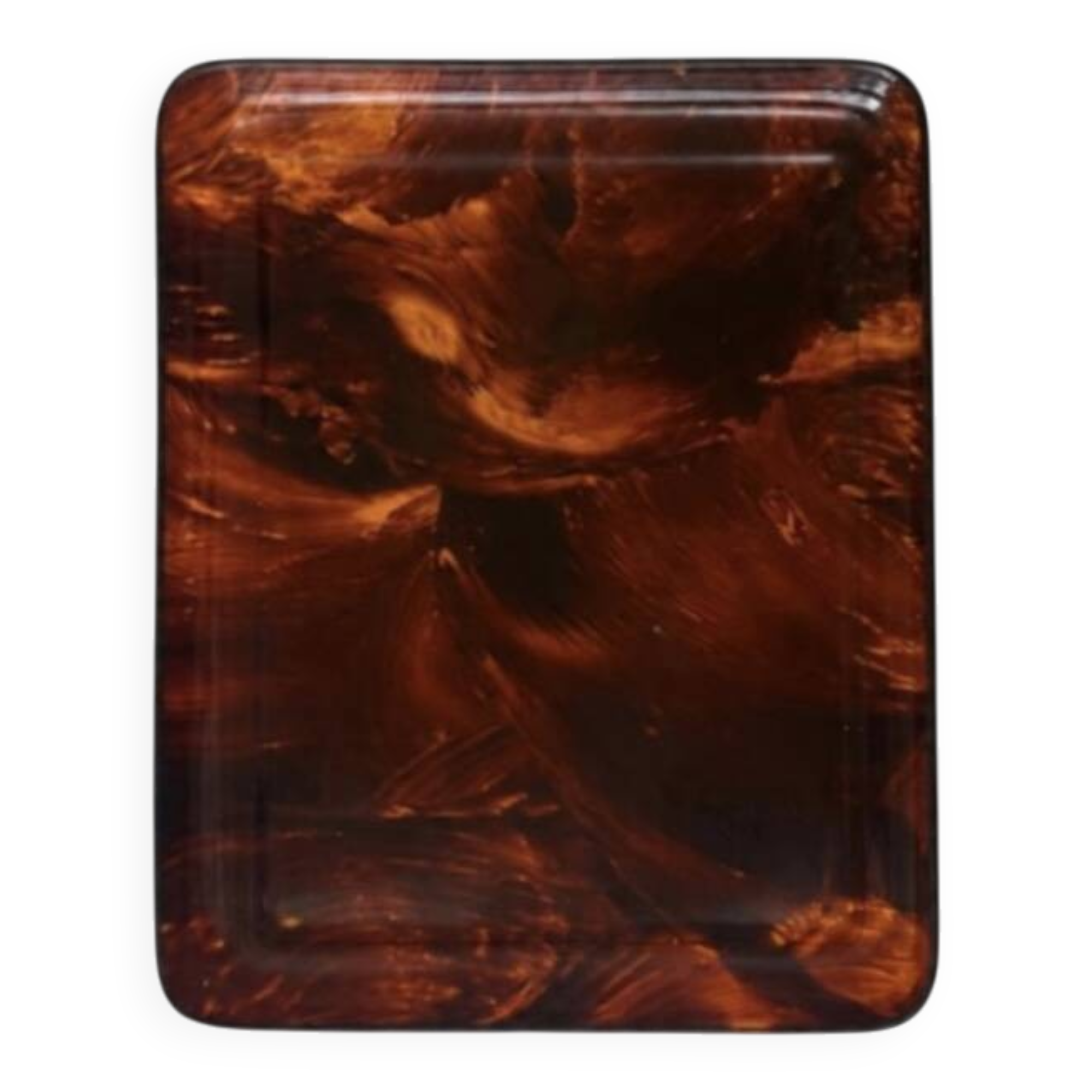 Plateau écaille de tortue en lucite, Italie 1970
