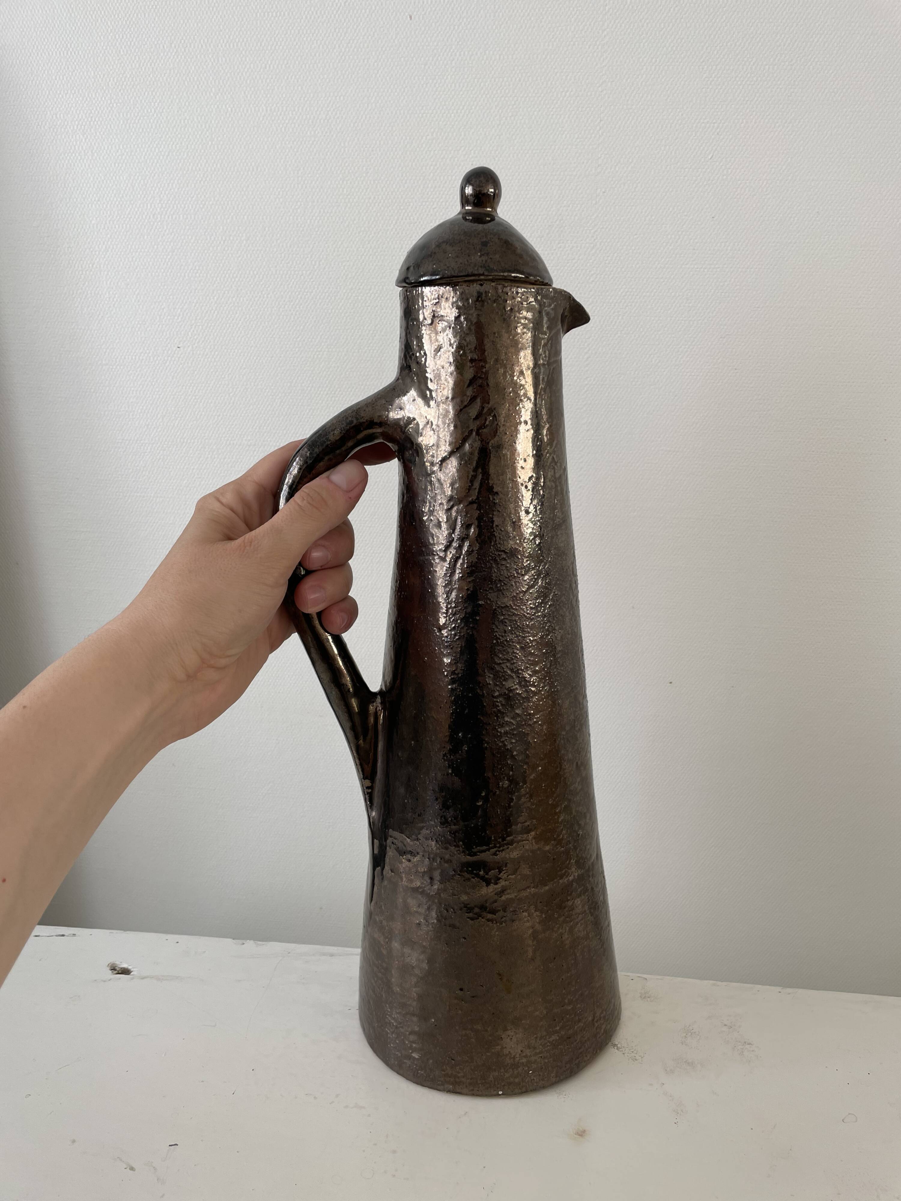 Large handmade ceramic jug, 1975