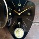 Clock formica vintage wall clock silent timer "Jaz transistor black yellow"