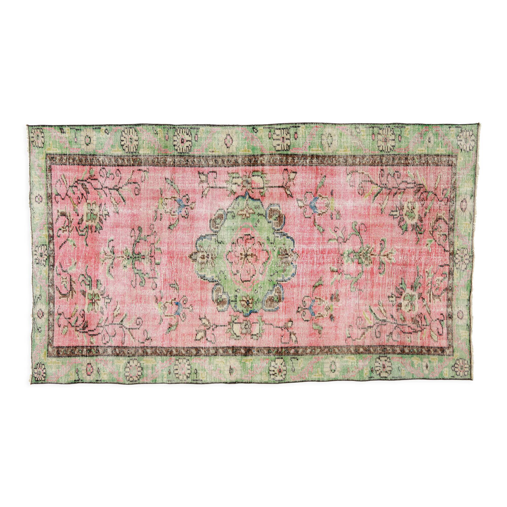Anatolian handmade vintage rug 257 cm x 151 cm