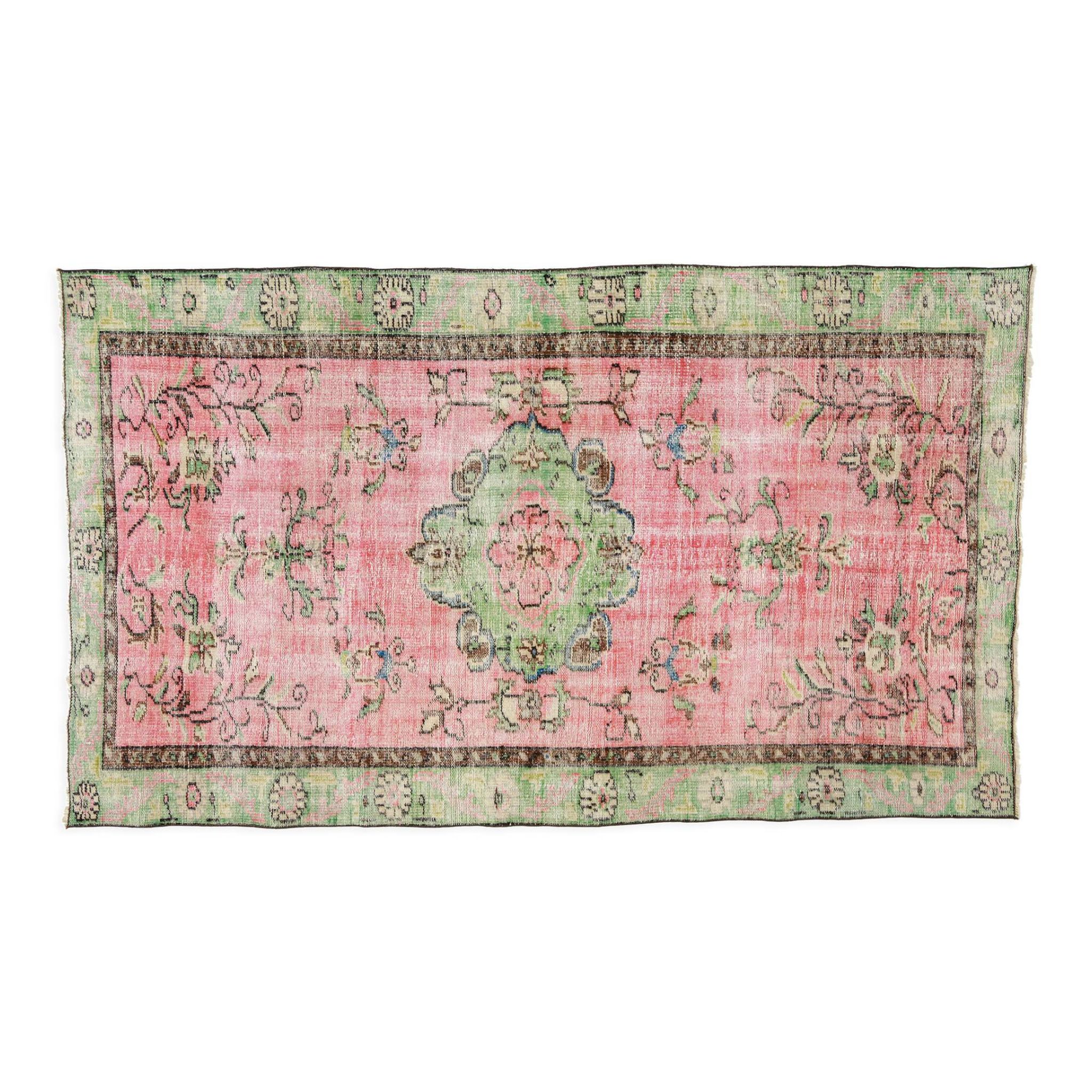 Anatolian handmade vintage rug 257 cm x 151 cm