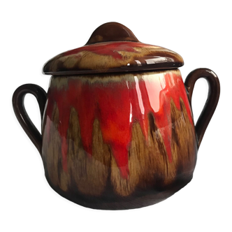 Pot en céramique rouge flammée Vallauris