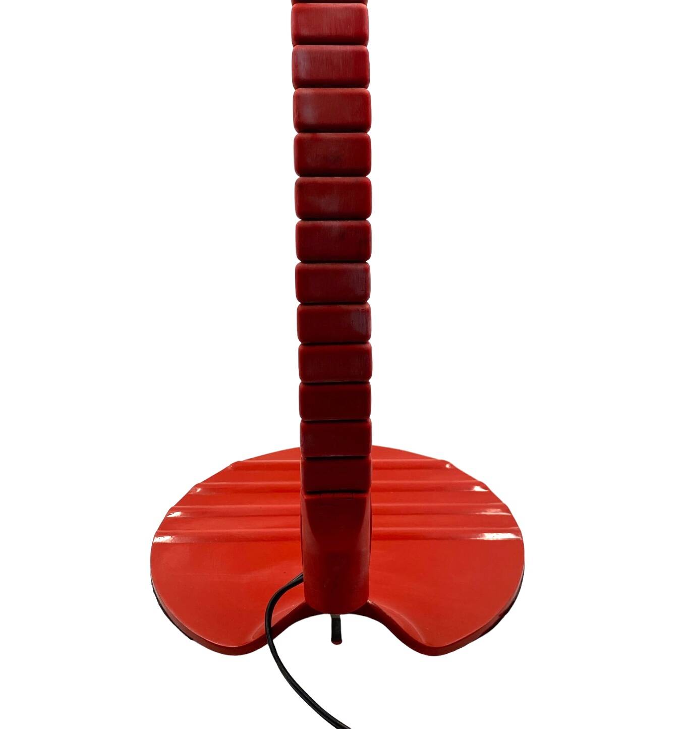 Elio Martinelli, Flex Calotta mod. 660 bright red table / desk lamp, Martinelli Luce Italy, 1972