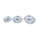 Set of 3 porcelain ravines Old Limoges Art Deco motifs