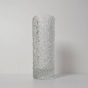 Vintage Pressed Glass Vase by Václav Hanuš for Sklo Union Libochovice, 1970's.