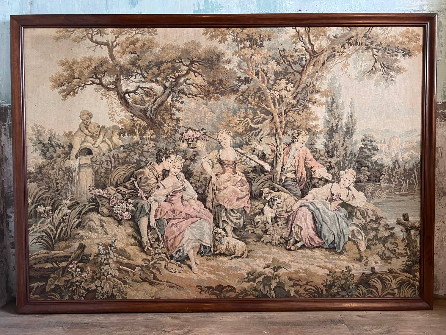 Vintage Framed Wall Tapestry