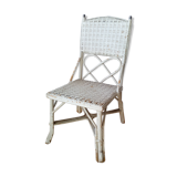 Chaise basse en rotin 1900