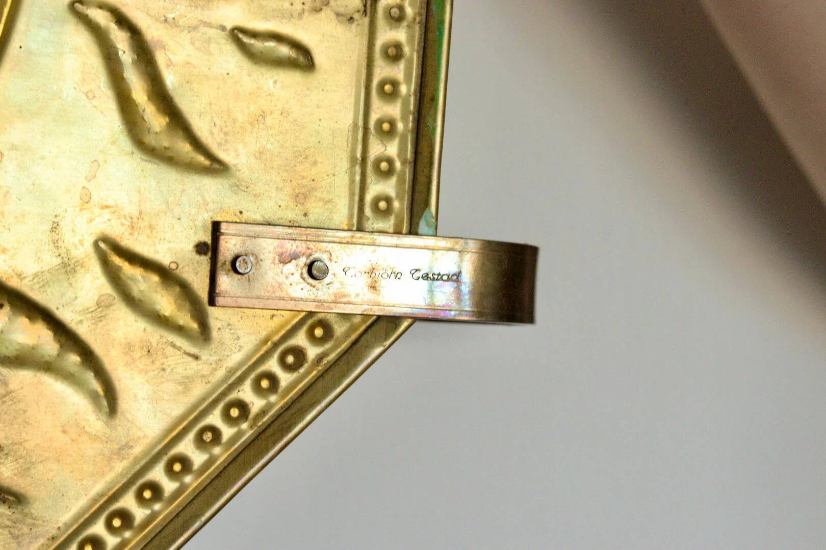 Pair of mid-century brass Swedish sconces by Torbjörn, tested